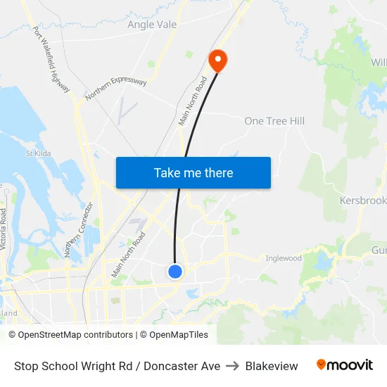 Stop School Wright Rd / Doncaster Ave to Blakeview map