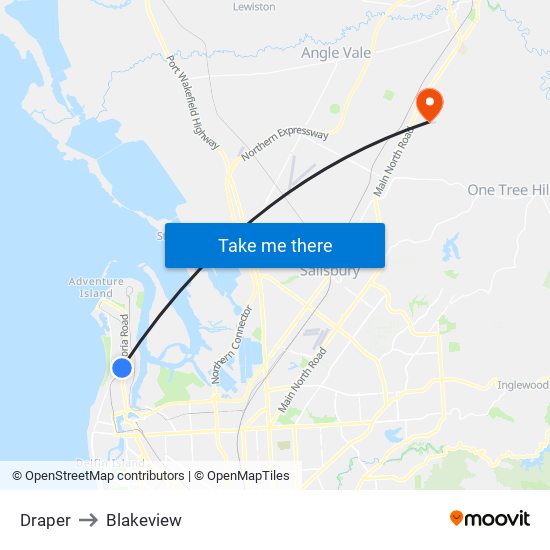 Draper to Blakeview map