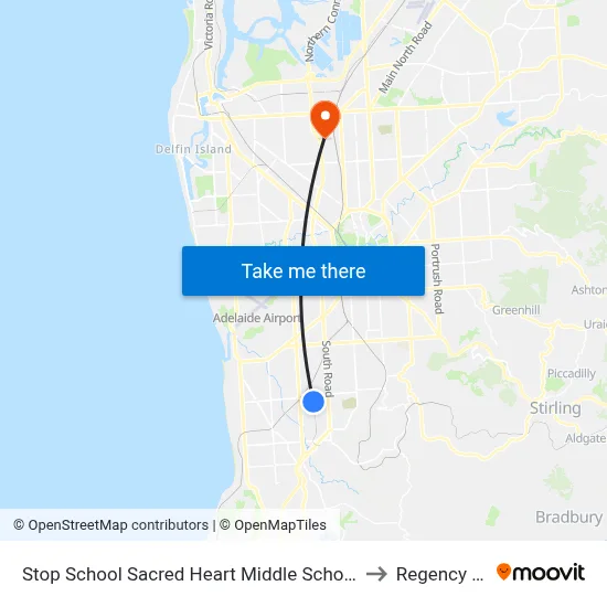 Stop School Sacred Heart Middle School Percy Av to Regency Park map