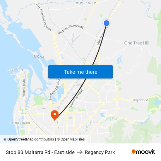 Stop 83 Maltarra Rd - East side to Regency Park map