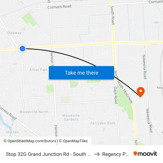 Stop 32G Grand Junction Rd - South side to Regency Park map