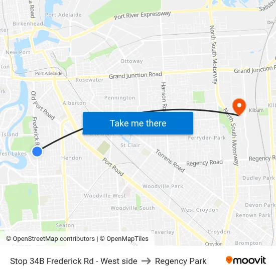 Stop 34B Frederick Rd - West side to Regency Park map