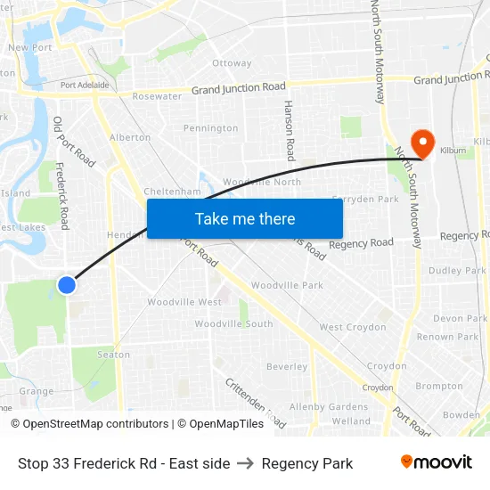 Stop 33 Frederick Rd - East side to Regency Park map