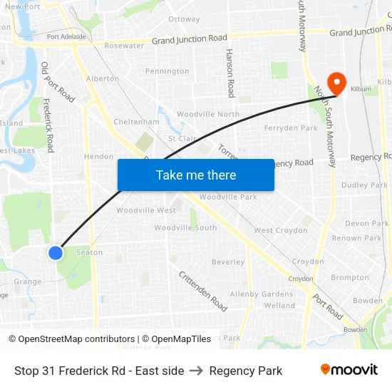 Stop 31 Frederick Rd - East side to Regency Park map