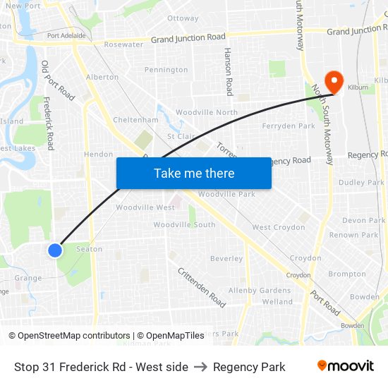 Stop 31 Frederick Rd - West side to Regency Park map