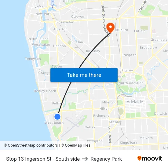 Stop 13 Ingerson St - South side to Regency Park map