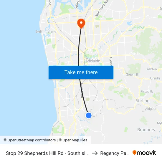 Stop 29 Shepherds Hill Rd - South side to Regency Park map