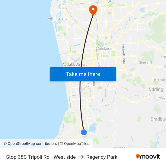 Stop 38C Tripoli Rd - West side to Regency Park map