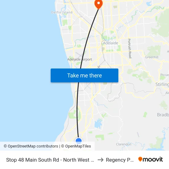 Stop 48 Main South Rd - North West side to Regency Park map