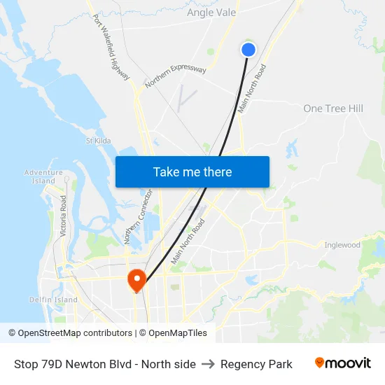 Stop 79D Newton Blvd - North side to Regency Park map