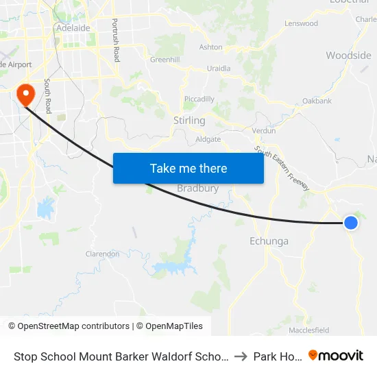 Stop School Mount Barker Waldorf School Sims Rd to Park Holme map