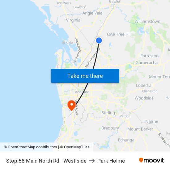 Stop 58 Main North Rd - West side to Park Holme map