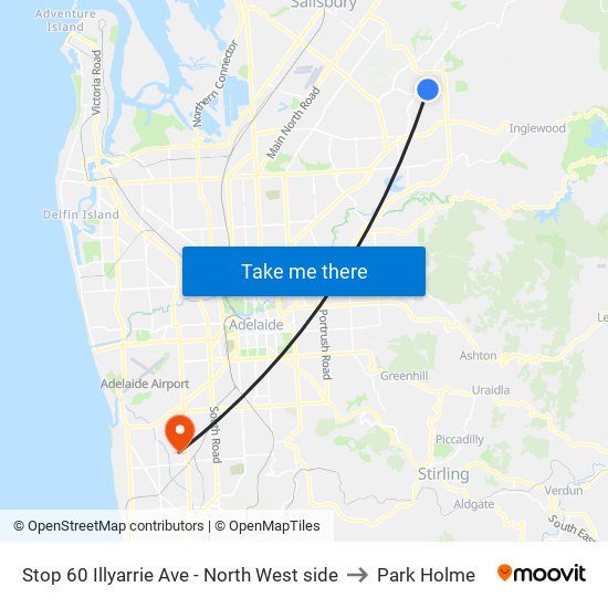 Stop 60 Illyarrie Ave - North West side to Park Holme map