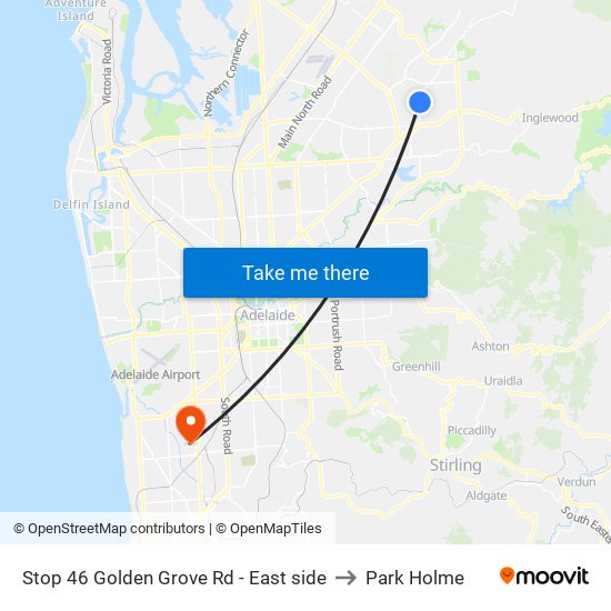 Stop 46 Golden Grove Rd - East side to Park Holme map