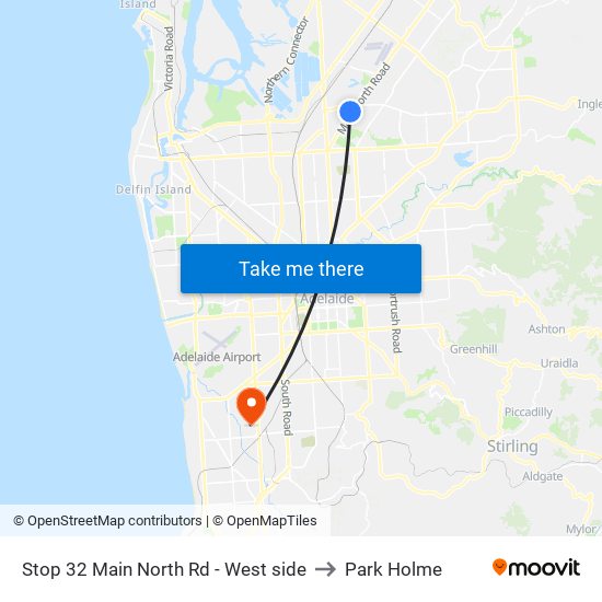 Stop 32 Main North Rd - West side to Park Holme map