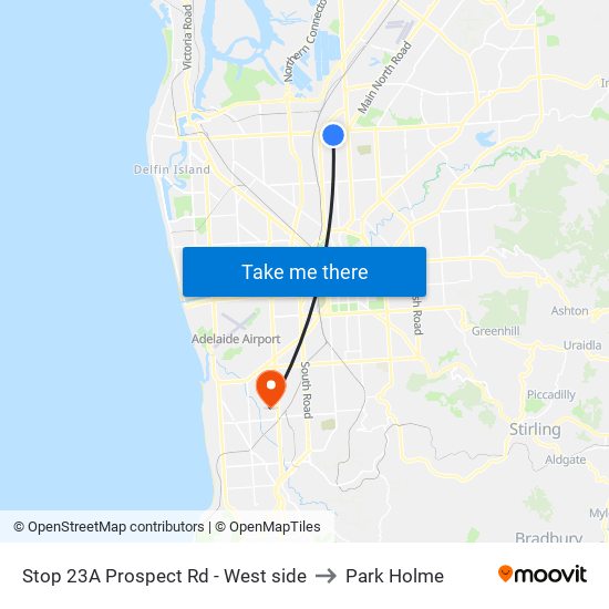 Stop 23A Prospect Rd - West side to Park Holme map