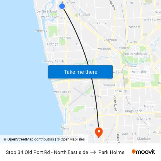 Stop 34 Old Port Rd - North East side to Park Holme map