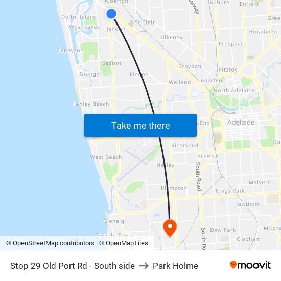 Stop 29 Old Port Rd - South side to Park Holme map