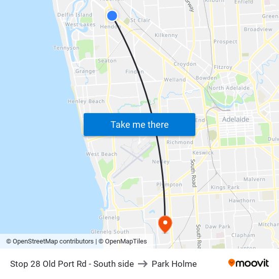 Stop 28 Old Port Rd - South side to Park Holme map