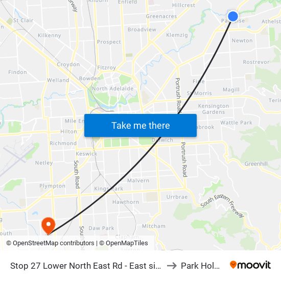 Stop 27 Lower North East Rd - East side to Park Holme map