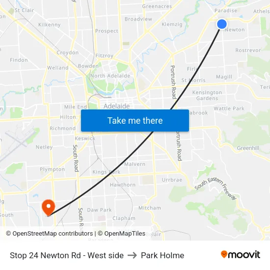Stop 24 Newton Rd - West side to Park Holme map