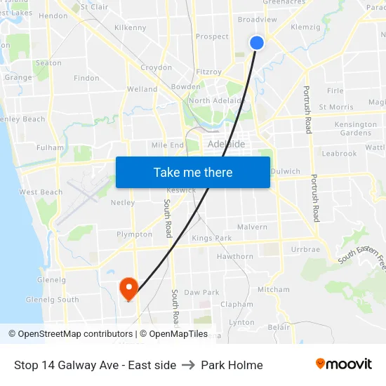 Stop 14 Galway Ave - East side to Park Holme map