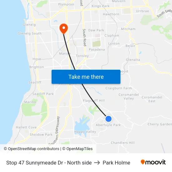 Stop 47 Sunnymeade Dr - North side to Park Holme map