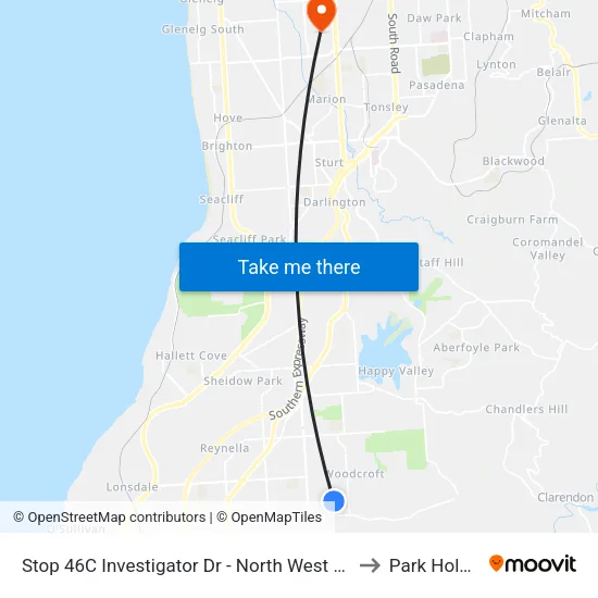 Stop 46C Investigator Dr - North West side to Park Holme map