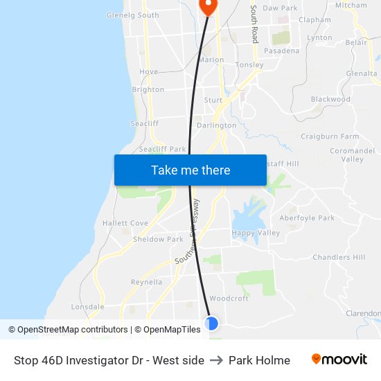 Stop 46D Investigator Dr - West side to Park Holme map