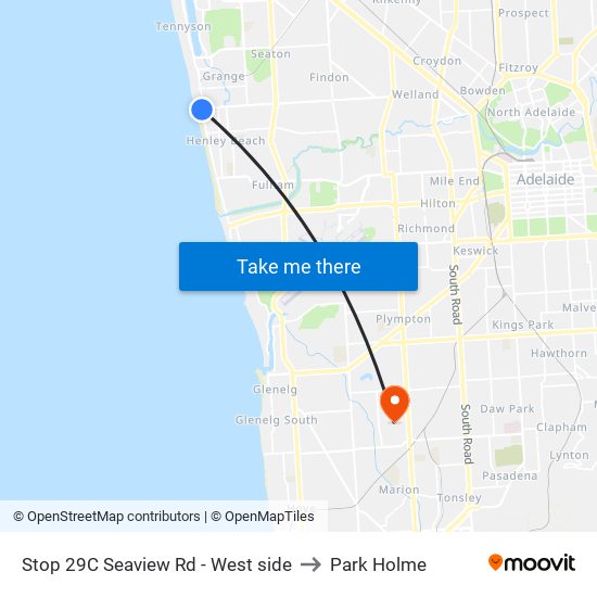 Stop 29C Seaview Rd - West side to Park Holme map