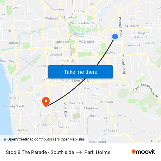 Stop 8 The Parade - South side to Park Holme map