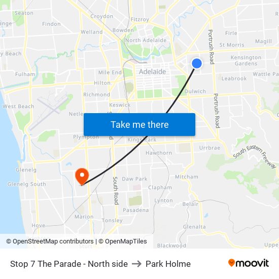 Stop 7 The Parade - North side to Park Holme map