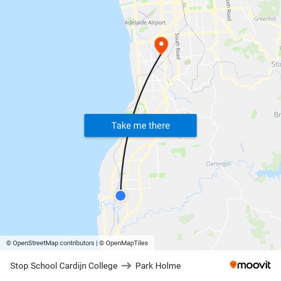 Stop School Cardijn College to Park Holme map