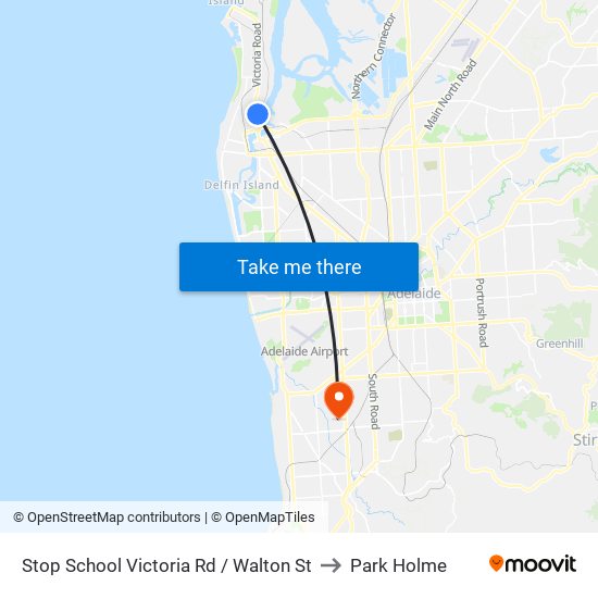 Stop School Victoria Rd / Walton St to Park Holme map