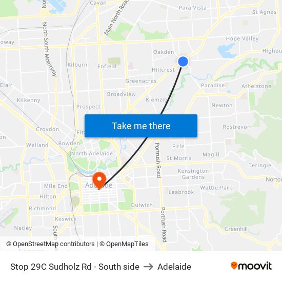 Stop 29C Sudholz Rd - South side to Adelaide map