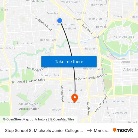 Stop School St Michaels Junior College East Av to Marleston map