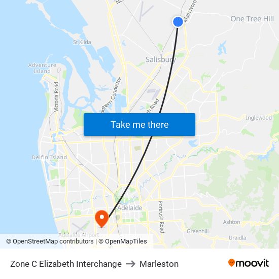 Zone C Elizabeth Interchange to Marleston map