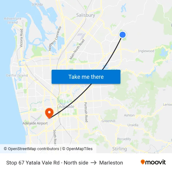 Stop 67 Yatala Vale Rd - North side to Marleston map
