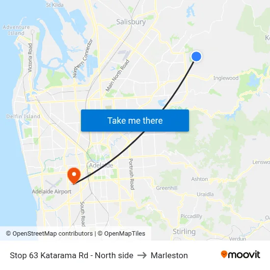 Stop 63 Katarama Rd - North side to Marleston map