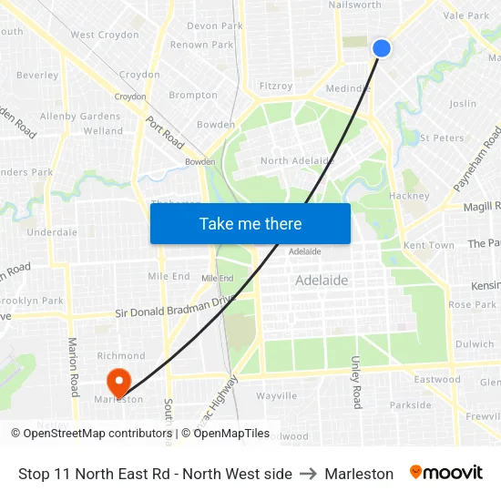 Stop 11 North East Rd - North West side to Marleston map