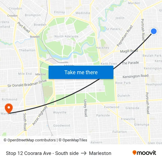 Stop 12 Coorara Ave - South side to Marleston map