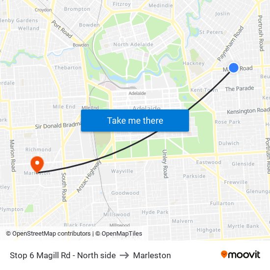 Stop 6 Magill Rd - North side to Marleston map