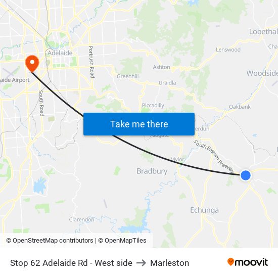 Stop 62 Adelaide Rd - West side to Marleston map