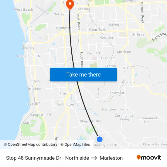 Stop 48 Sunnymeade Dr - North side to Marleston map