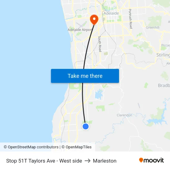 Stop 51T Taylors Ave - West side to Marleston map