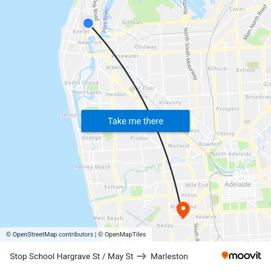 Stop School Hargrave St / May St to Marleston map