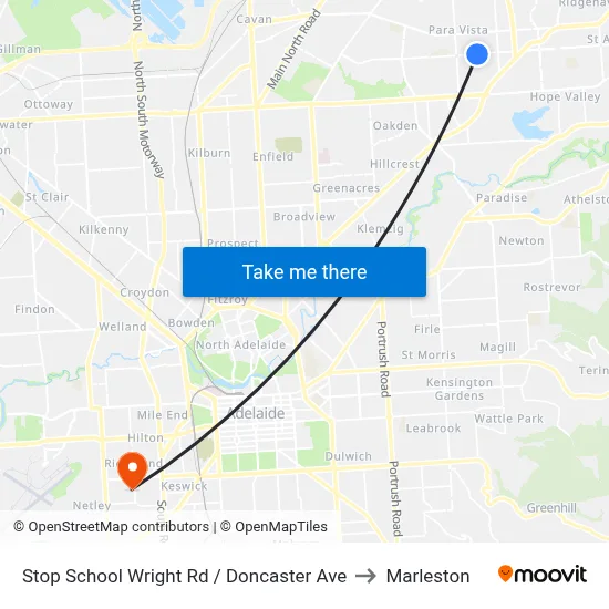 Stop School Wright Rd / Doncaster Ave to Marleston map