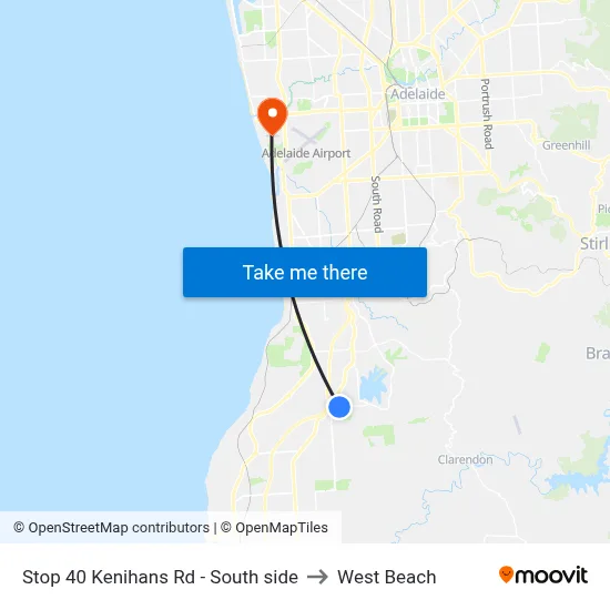 Stop 40 Kenihans Rd - South side to West Beach map