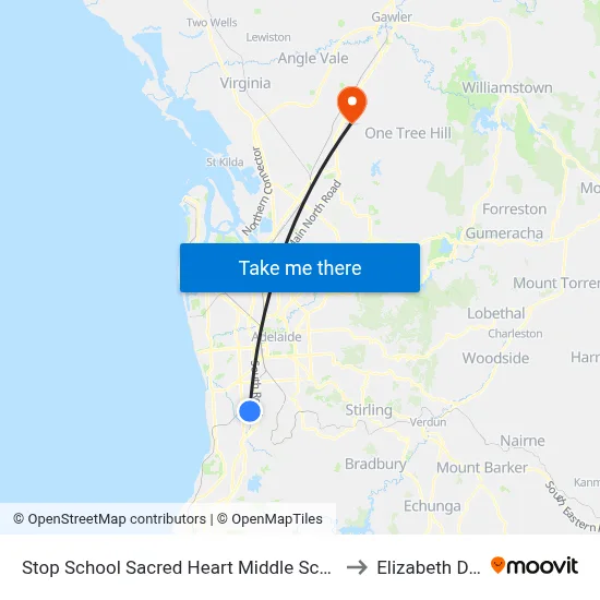 Stop School Sacred Heart Middle School Percy Av to Elizabeth Downs map