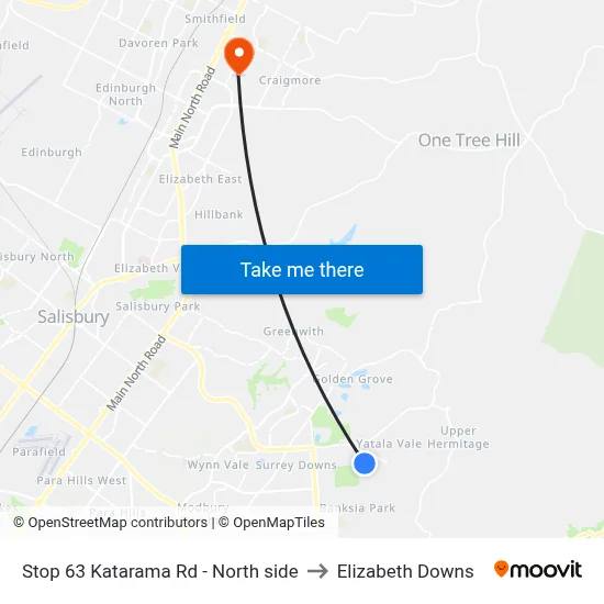 Stop 63 Katarama Rd - North side to Elizabeth Downs map